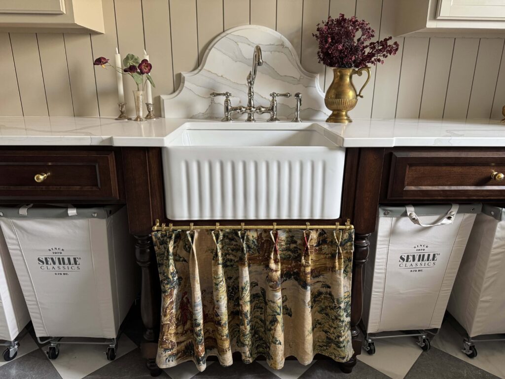 white porcelain laundry room sink